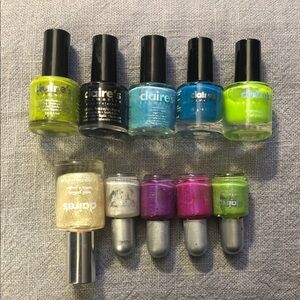 Claire's Nail Polish Collection - Neon and Metallic Shades